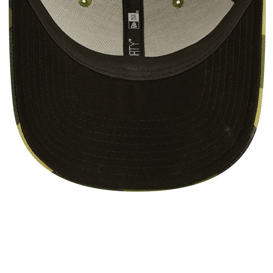 Texas Rangers New Era MLB 9FORTY 940 Adjustable Cap Hat Camo Crown/Visor Camo Flag/Gold Logo (2022 Armed Forces Day)