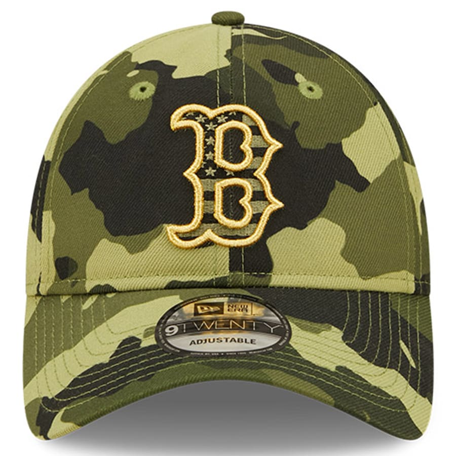 Boston Red Sox New Era MLB 9TWENTY 920 Adjustable Cap Hat Camo Crown/Visor Camo Logo (2022 Armed Forces Day)