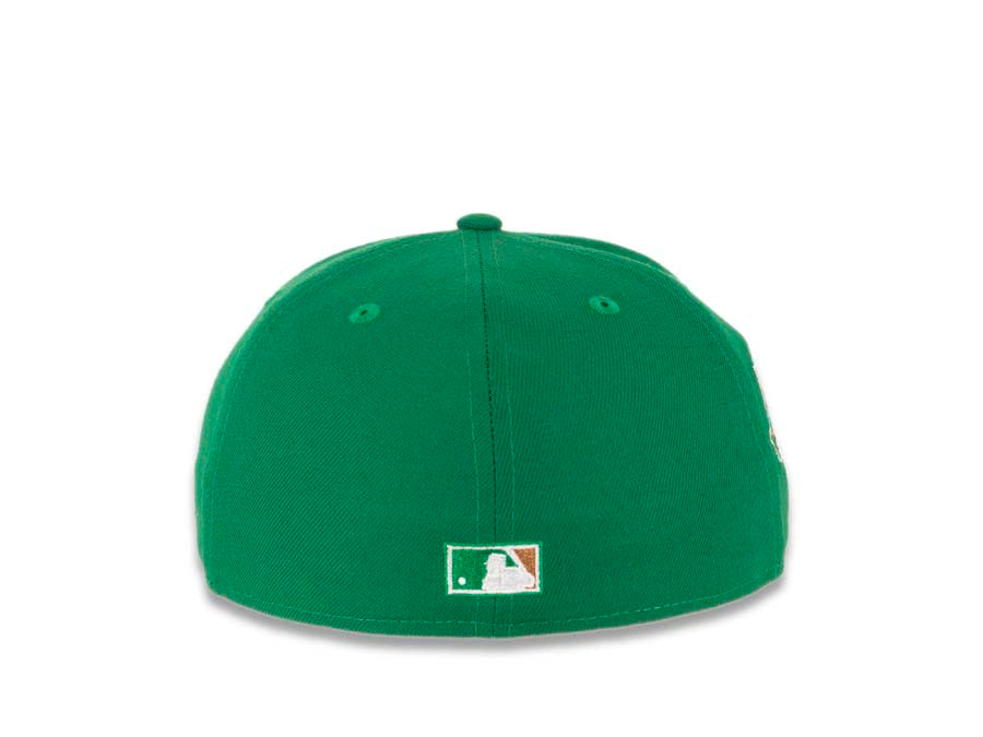 San Diego Padres New Era MLB 59FIFTY 5950 Fitted Cap Hat Green Crown/Visor Bronze/White/Green Baseball Club Retro Logo 1992 All-Star Game Side Patch