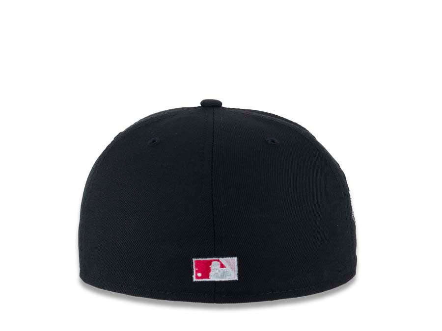 San Diego Padres New Era MLB 59FIFTY 5950 Fitted Cap Hat Black Crown/Visor White Logo With Pink Rose 2016 All-Star Game Side Patch Pink UV