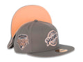 San Diego Padres New Era MLB 59FIFTY 5950 Fitted Cap Hat Dark Gray Crown/Visor Navy/Peach/White Baseball Club Retro Logo 1992 All-Star Game Side Patch