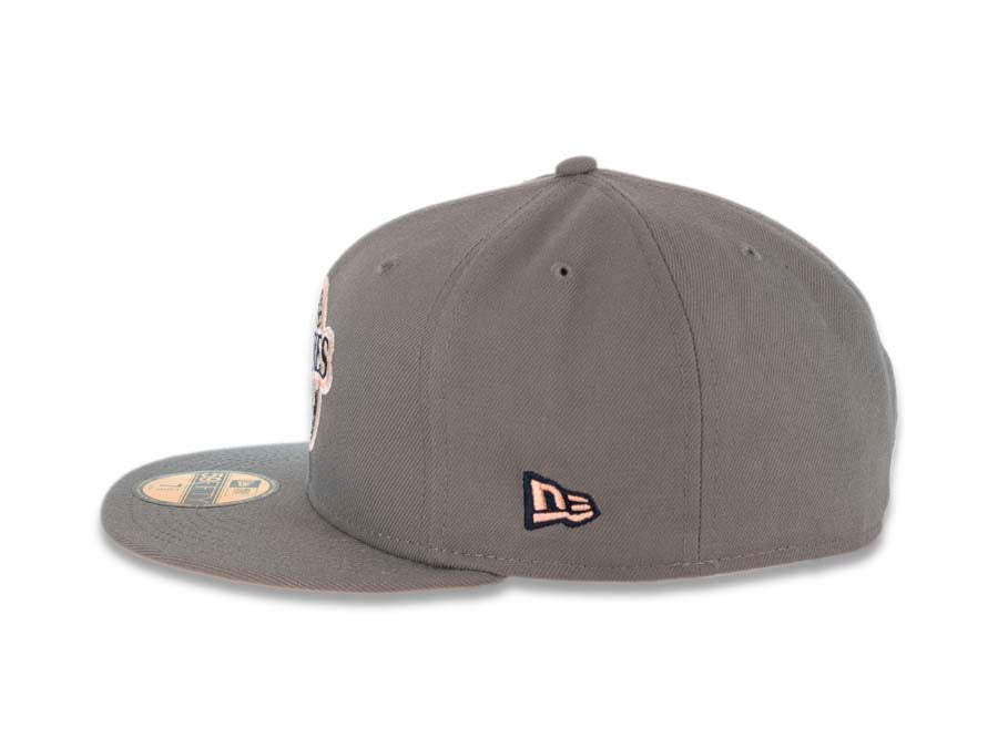 San Diego Padres New Era MLB 59FIFTY 5950 Fitted Cap Hat Dark Gray Crown/Visor Navy/Peach/White Baseball Club Retro Logo 1992 All-Star Game Side Patch