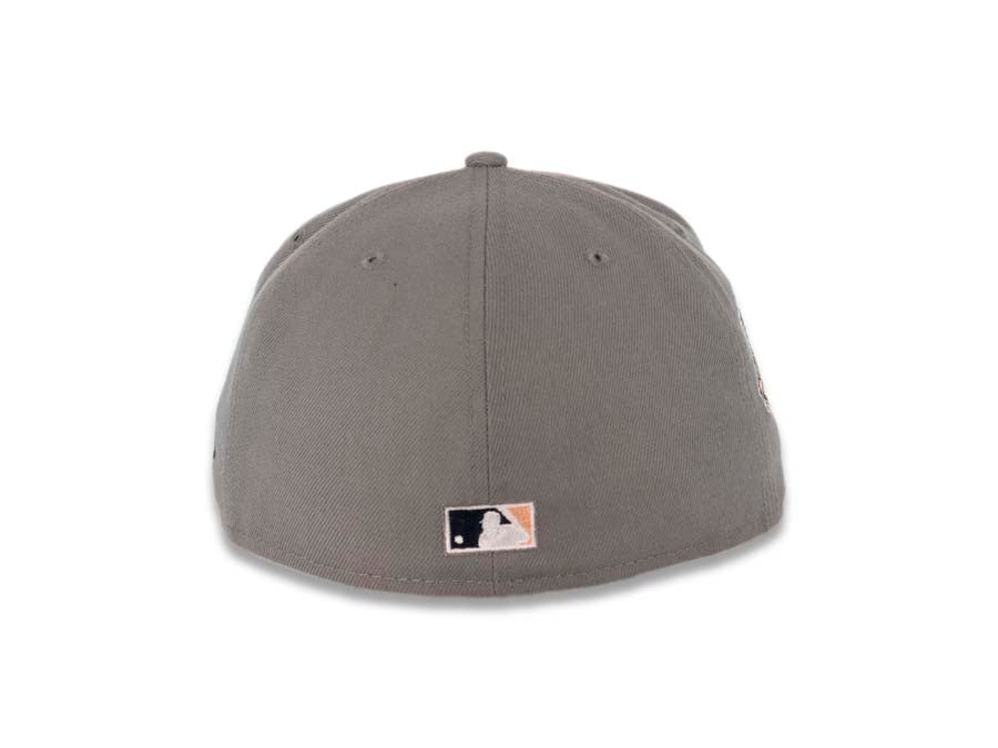 San Diego Padres New Era MLB 59FIFTY 5950 Fitted Cap Hat Dark Gray Crown/Visor Navy/Peach/White Baseball Club Retro Logo 1992 All-Star Game Side Patch