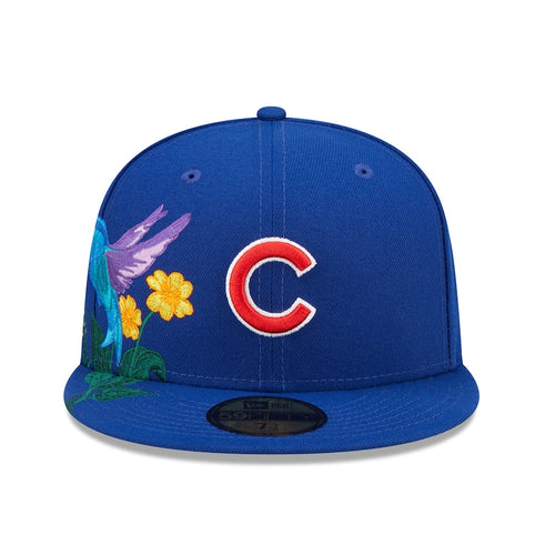 Chicago Cubs New Era MLB 59FIFTY 5950 Fitted Cap Hat Royal Blue Crown/Visor Team Color Logo (Blooming)