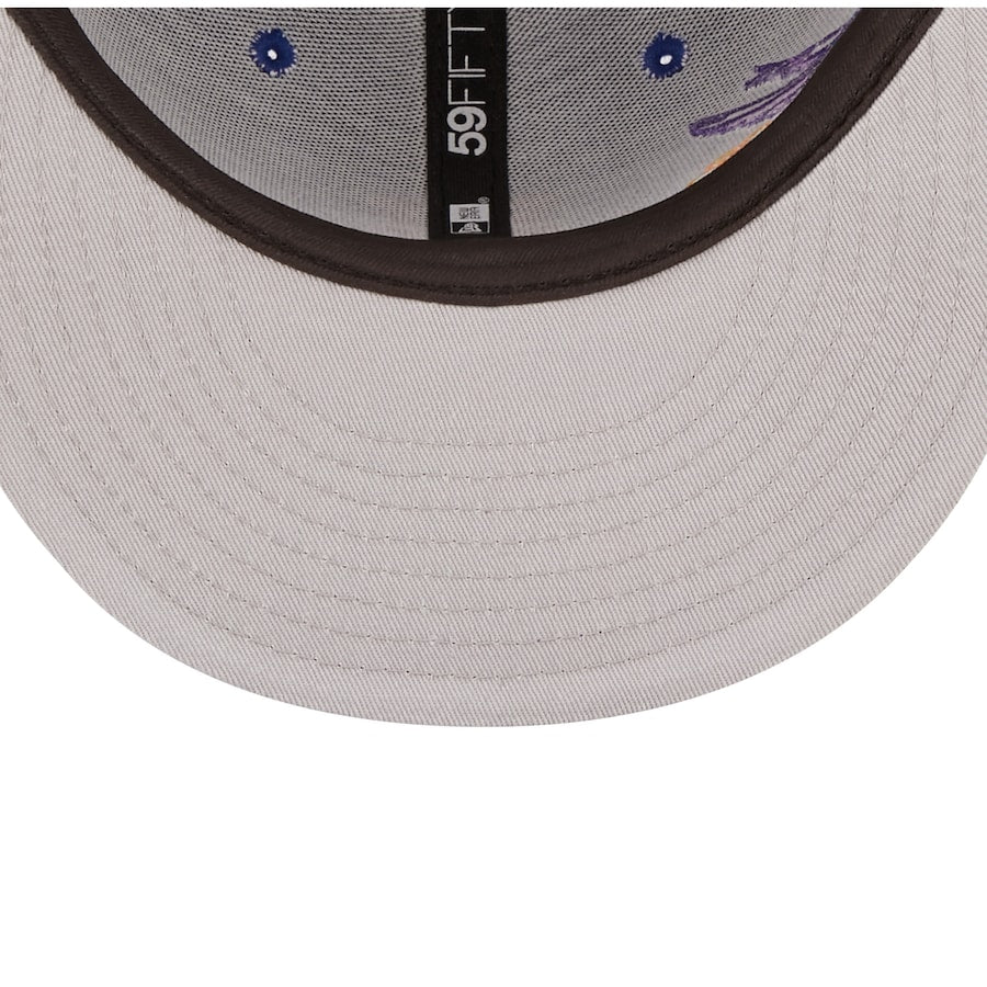 Chicago Cubs New Era MLB 59FIFTY 5950 Fitted Cap Hat Royal Blue Crown/Visor Team Color Logo (Blooming)