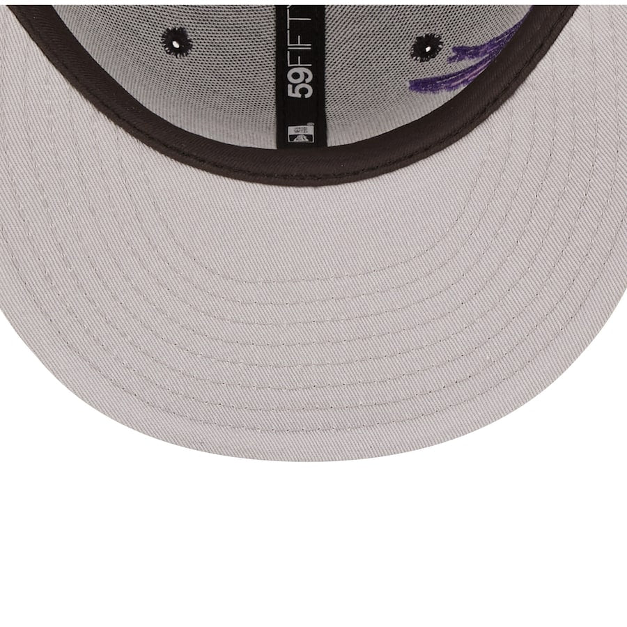 Houston Astros New Era MLB 59FIFTY 5950 Fitted Cap Hat Navy Crown/Visor Team Color Logo (Blooming)
