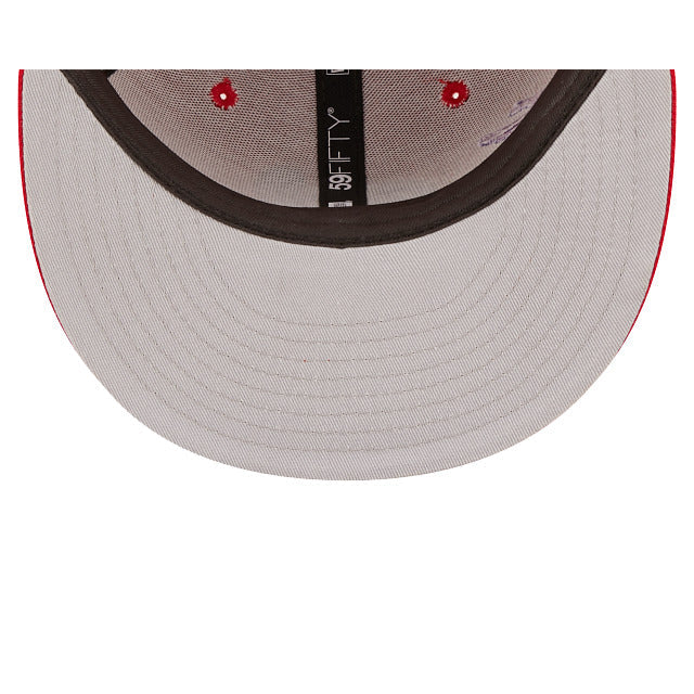 Washington Nationals New Era MLB 59FIFTY 5950 Fitted Cap Hat Red Crown/Visor Team Color Logo (Blooming)