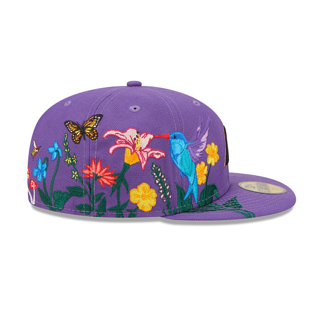 Arizona Diamondbacks New Era MLB 59FIFTY 5950 Fitted Cap Hat Purple Crown/Visor Team Color Retro Logo (Blooming)