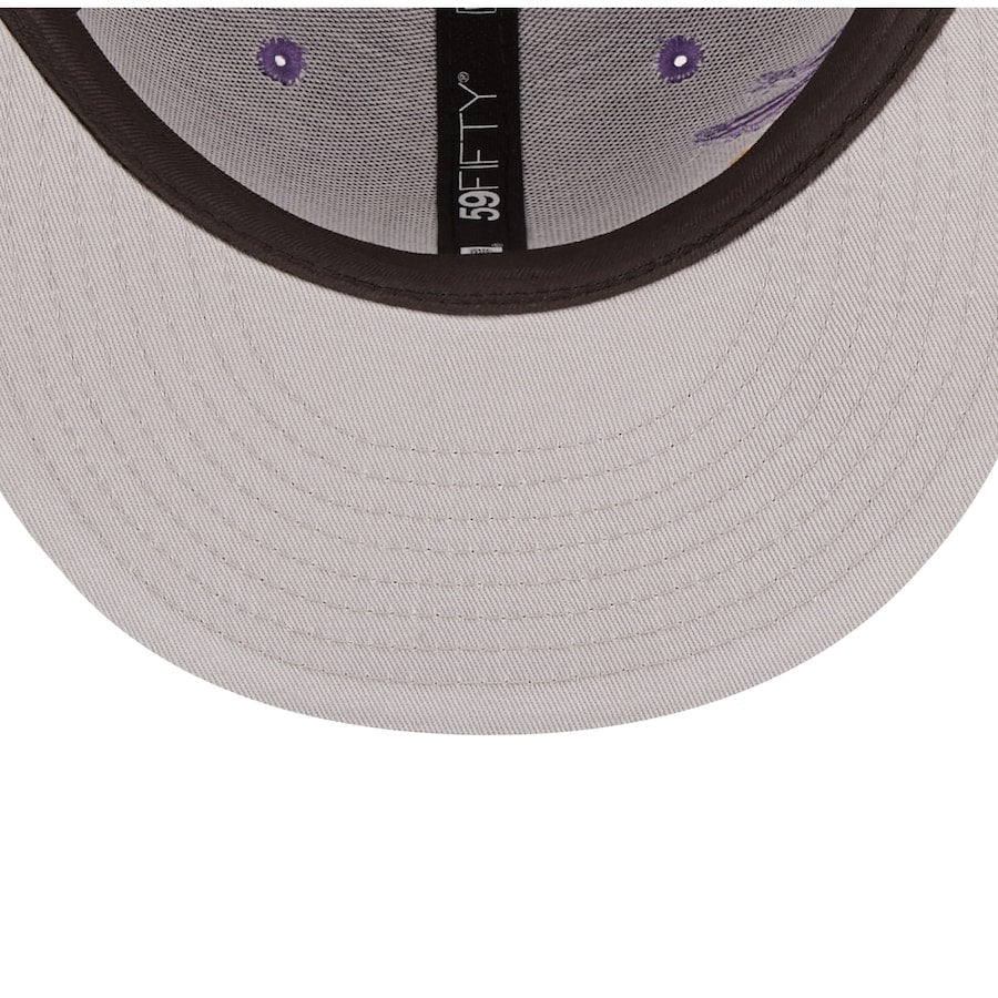 Arizona Diamondbacks New Era MLB 59FIFTY 5950 Fitted Cap Hat Purple Crown/Visor Team Color Retro Logo (Blooming)