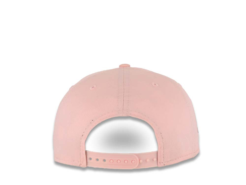 San Diego Padres New Era MLB 9FIFTY 950 Snapback Cap Hat Pink Crown/Visor Pink Glow/Cream Swinging Friar Logo 40th Anniversary Side Patch Pink Glow UV