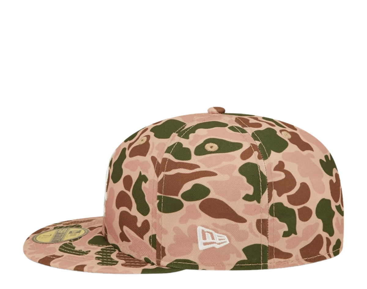 Chicago White Sox New Era MLB 59FIFTY 5950 Fitted Cap Hat Duck Camo Crown/Visor Team Color Logo 2005 World Series Side Patch Orange UV