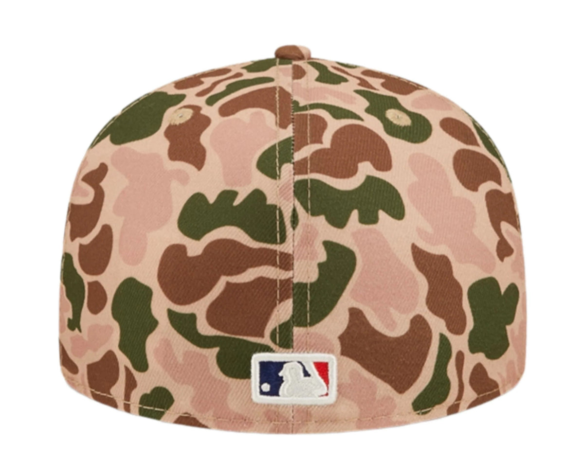 Chicago White Sox New Era MLB 59FIFTY 5950 Fitted Cap Hat Duck Camo Crown/Visor Team Color Logo 2005 World Series Side Patch Orange UV
