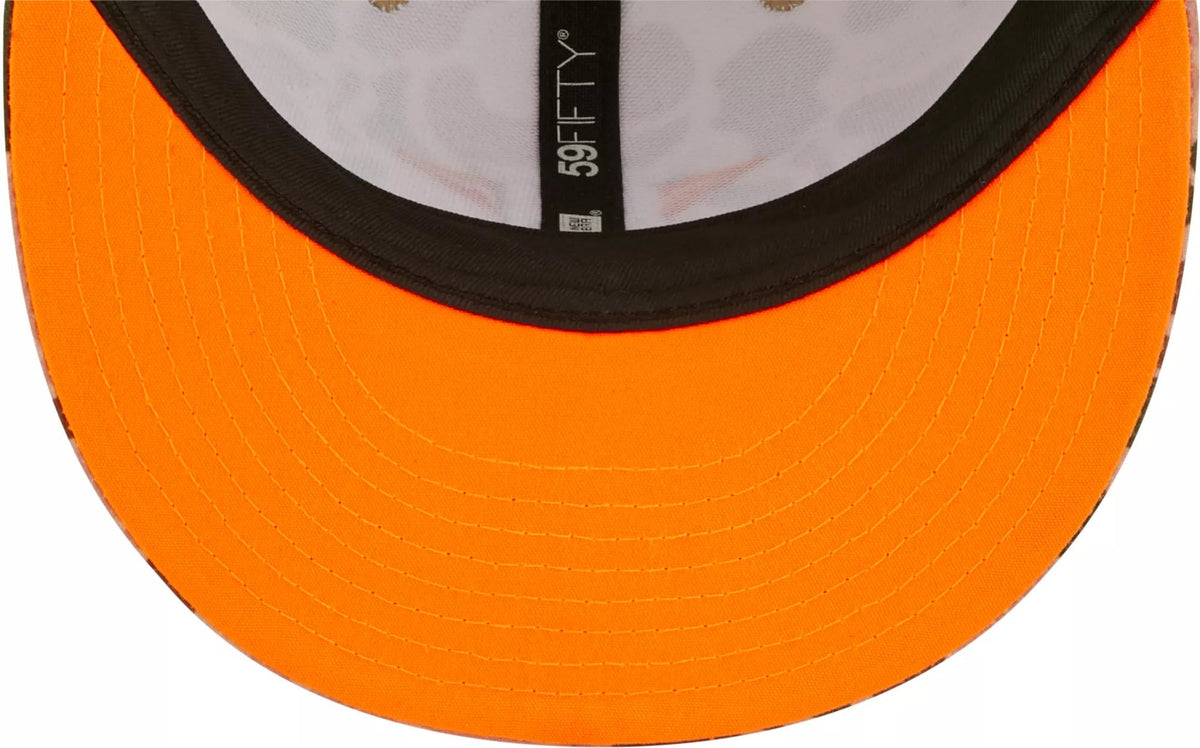 Houston Astros New Era MLB 59FIFTY 5950 Fitted Cap Hat Duck Camo Crown/Visor Team Color Logo 2017 World Series Side Patch Orange UV