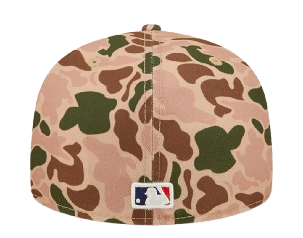 San Francisco Giants New Era MLB 59FIFTY 5950 Fitted Cap Hat Duck Camo Crown/Visor Team Color Logo 2010 World Series Side Patch Orange UV