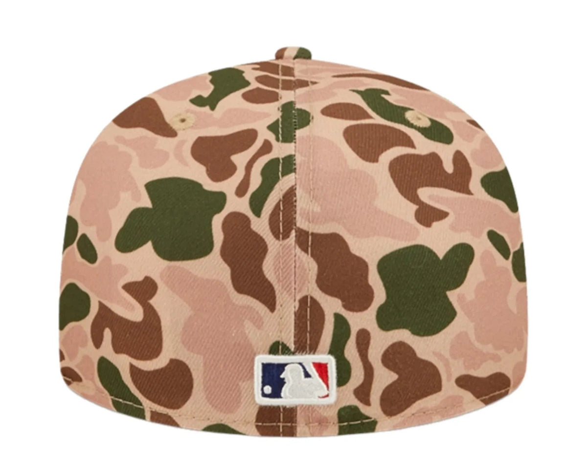 San Francisco Giants New Era MLB 59FIFTY 5950 Fitted Cap Hat Duck Camo Crown/Visor Team Color Logo 2010 World Series Side Patch Orange UV