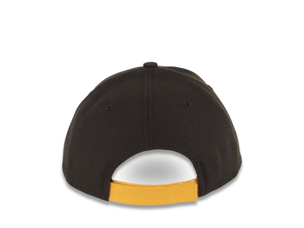 San Diego Padres New Era MLB 9FORTY 940 Adjustable Cap Hat Brown Crown/Visor Swinging Friar Brown/Yellow Logo