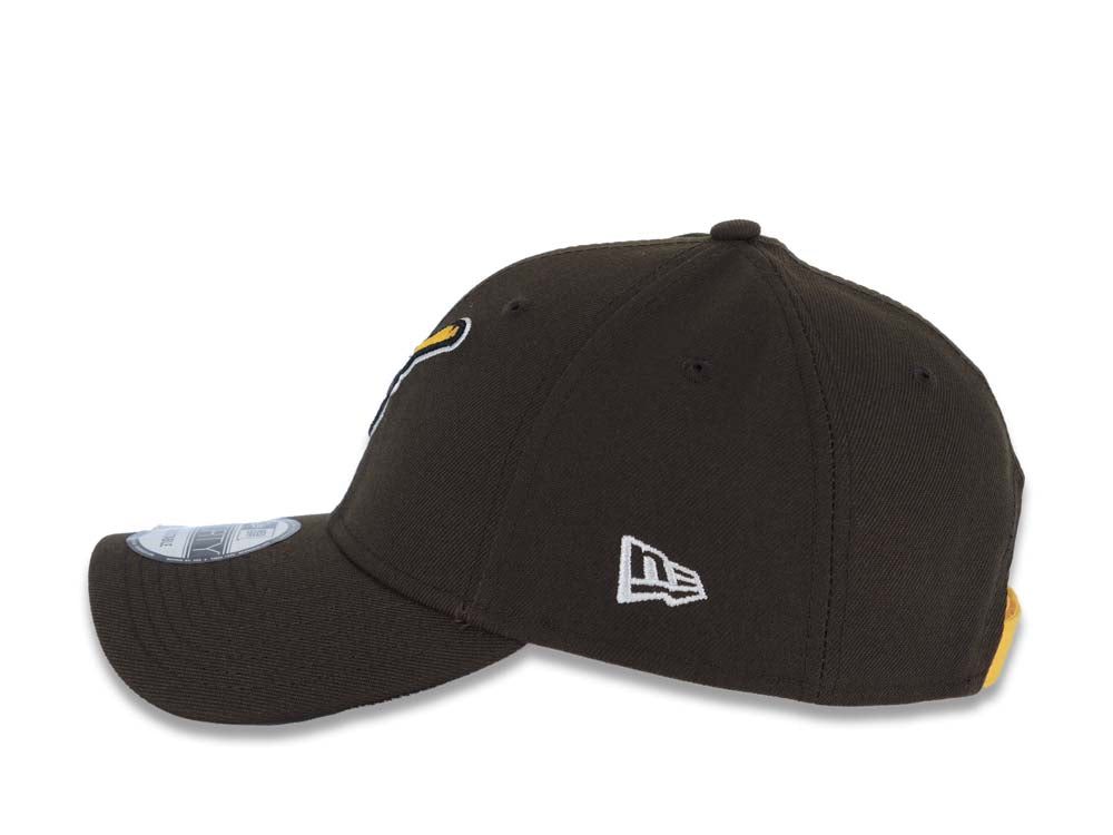 San Diego Padres New Era MLB 9FORTY 940 Adjustable Cap Hat Brown Crown/Visor Swinging Friar Brown/Yellow Logo