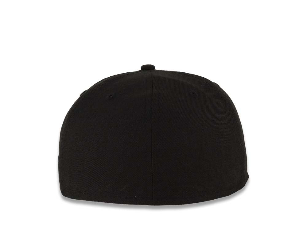 Mexico New Era 59FIFTY 5950 Fitted Cap Hat Black Crown/Visor Black/Metallic Gold Logo