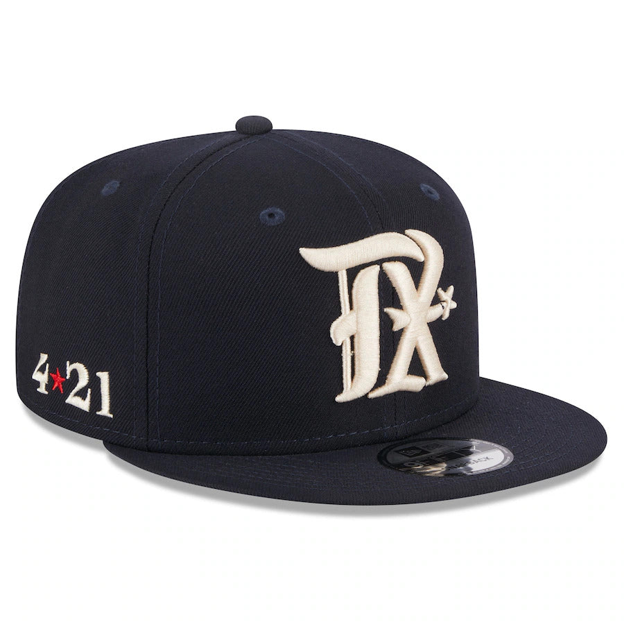 Texas RANGERS New Era 9FIFTY 950 Snapback Cap Hat Navy Crown/Visor White Logo (City Connect)