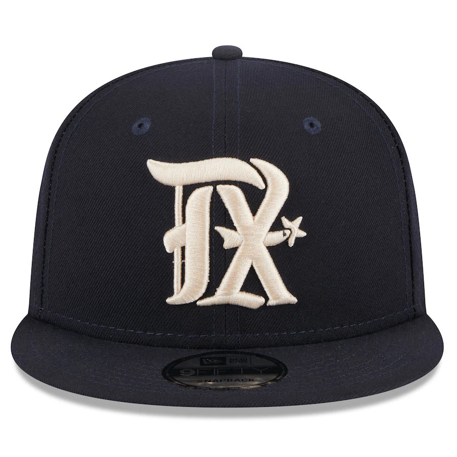 Texas RANGERS New Era 9FIFTY 950 Snapback Cap Hat Navy Crown/Visor White Logo (City Connect)