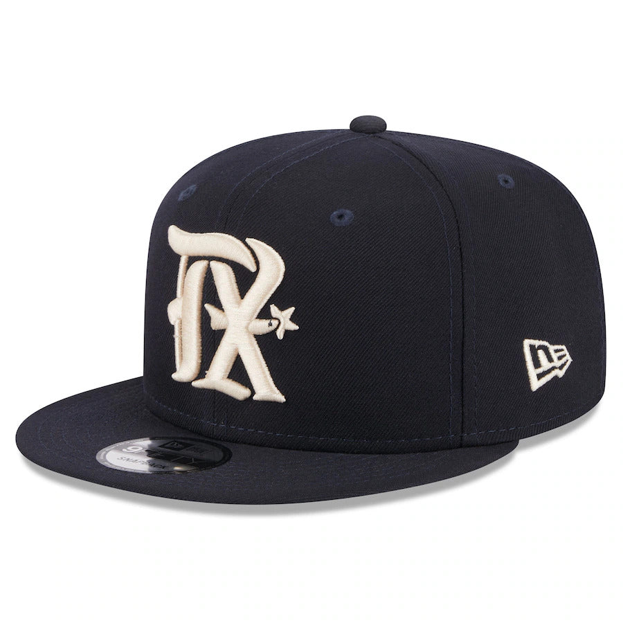 Texas RANGERS New Era 9FIFTY 950 Snapback Cap Hat Navy Crown/Visor White Logo (City Connect)