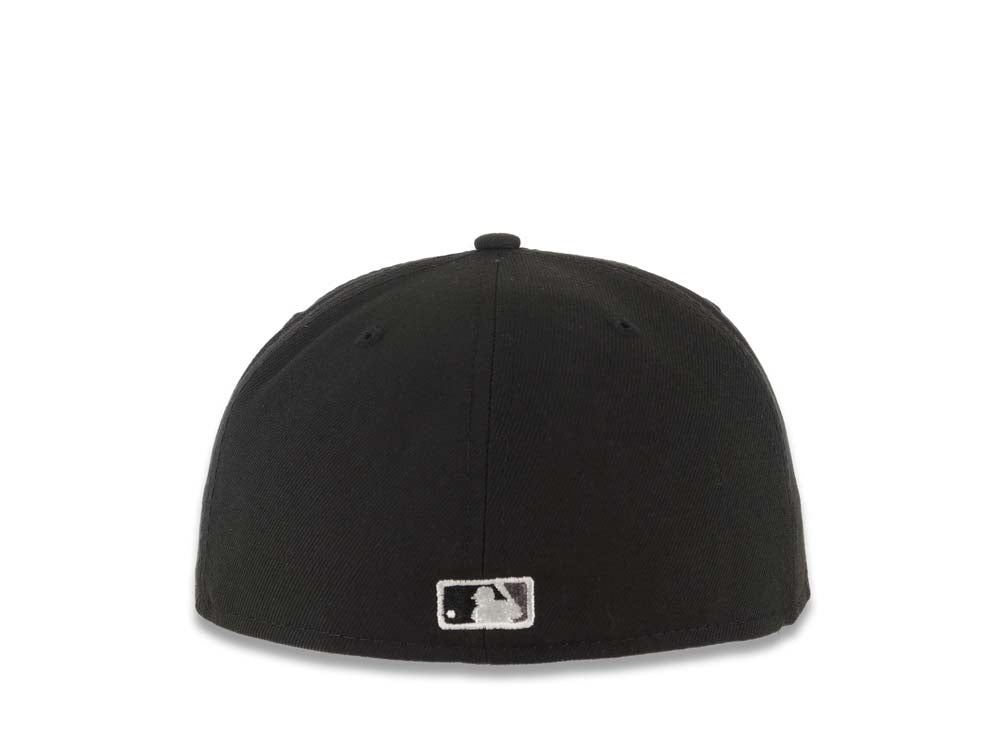 Chicago White Sox New Era MLB 59FIFTY 5950 Fitted Cap Hat Black Crown/Visor White Southside Text/Script Logo (City Connect)