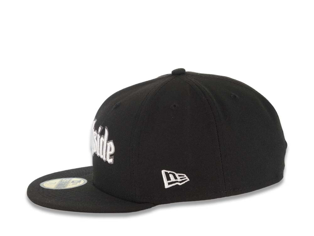 Chicago White Sox New Era MLB 59FIFTY 5950 Fitted Cap Hat Black Crown/Visor White Southside Text/Script Logo (City Connect)
