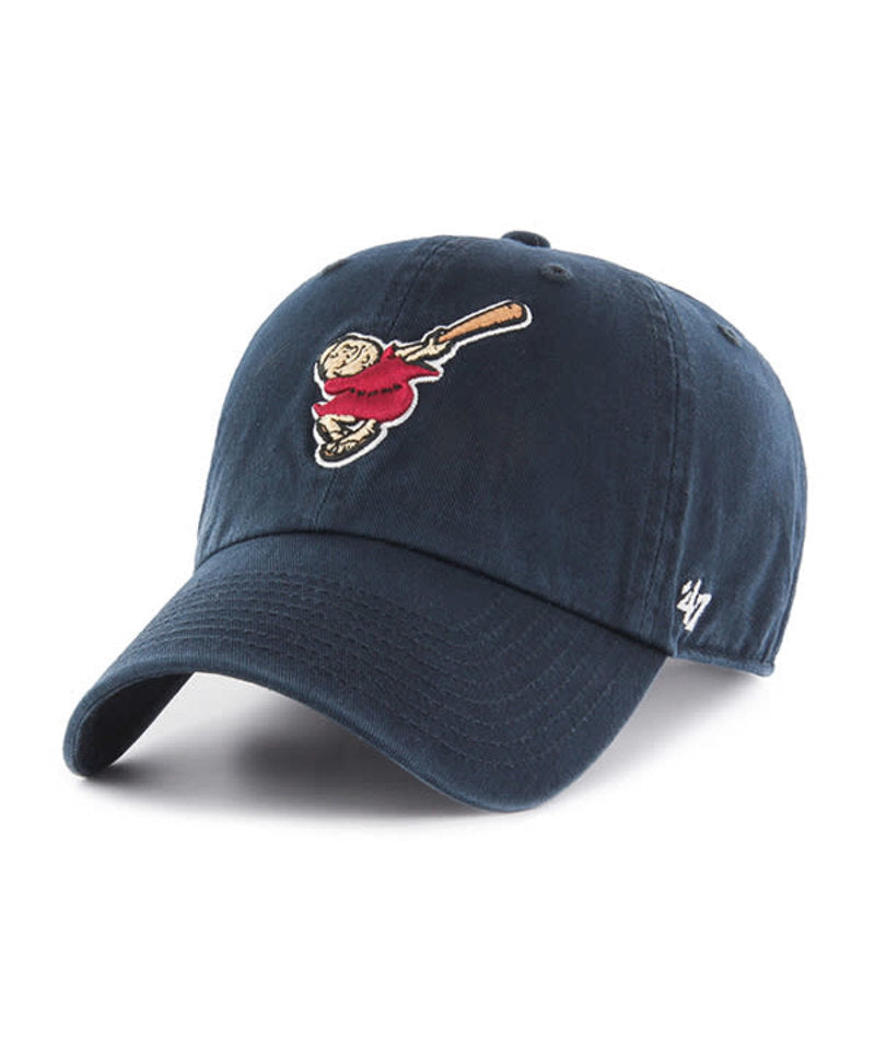 San Diego Padres '47 MLB Clean Up Adjustable Cap Hat Navy  Crown/Visor Maroon/Brown "Swinging Friar" Logo