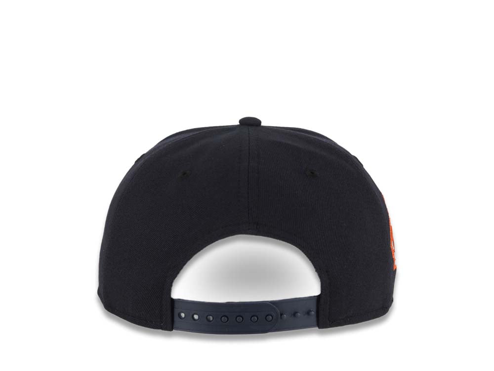 San Diego Padres New Era MLB 9FIFTY 950 Snapback Cap Hat Navy Crown/Visor Navy/Orange/White Swinging Friar Logo Established 1969 Side Patch Green UV