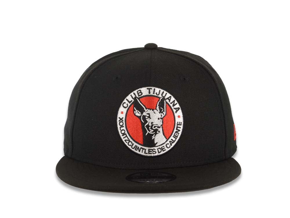 Xolos de Tijuana New Era Liga MX 9FIFTY 950 Snapback Cap Hat Black Crown/Visor Team Color Logo