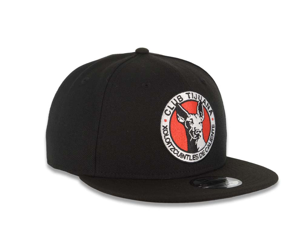 Xolos de Tijuana New Era Liga MX 9FIFTY 950 Snapback Cap Hat Black Crown/Visor Team Color Logo