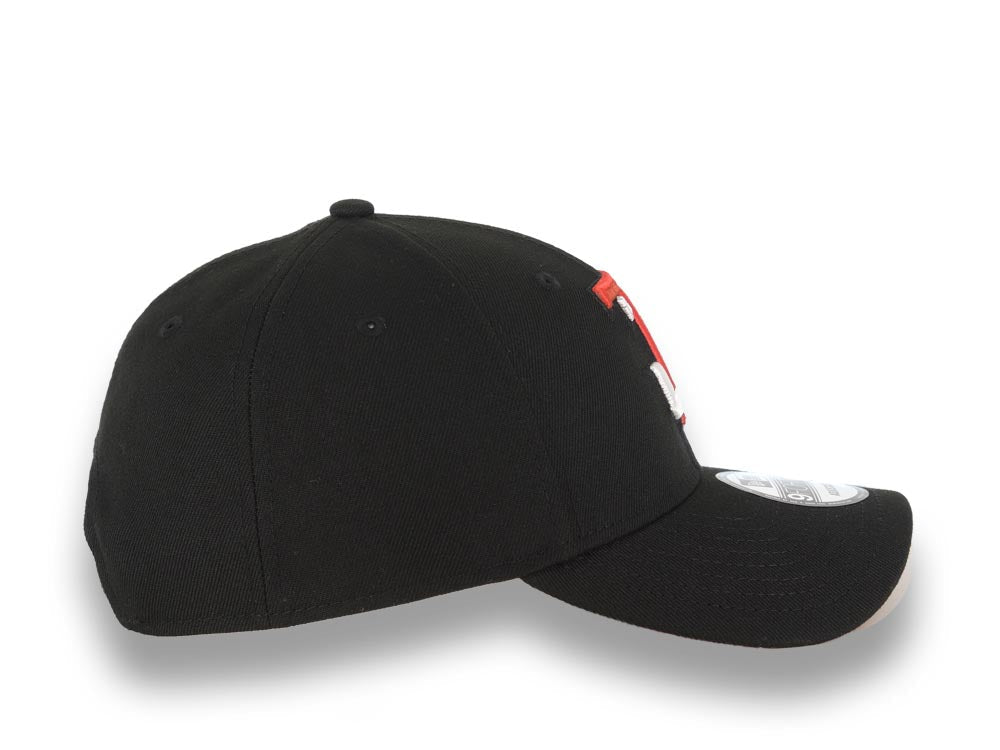 Tijuana Toros New Era LMB 9FORTY 940 Adjustable Cap Hat Black Crown/Visor Red/White TJ Logo Red UV