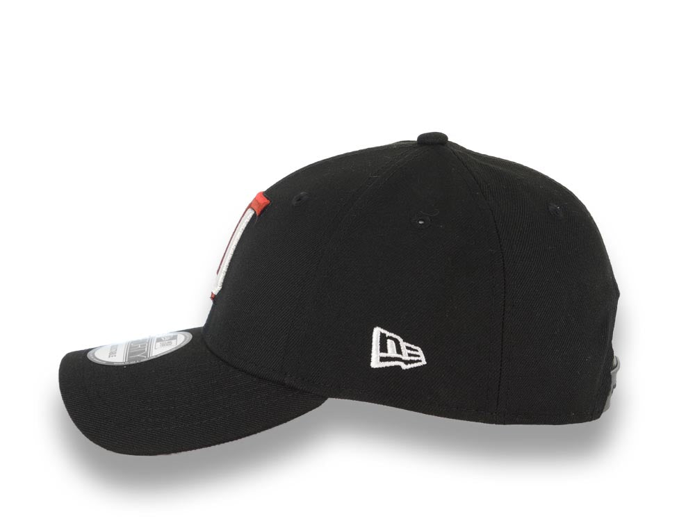 Tijuana Toros New Era LMB 9FORTY 940 Adjustable Cap Hat Black Crown/Visor Red/White TJ Logo Red UV