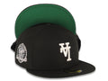 Los Angeles Dodgers New Era MLB 59FIFTY 5950 Fitted Cap Hat Black Crown/Visor White Upside Down Logo 60th Anniversary Side Patch Green UV