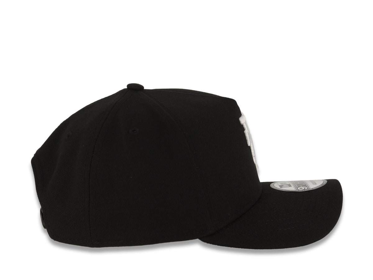 Los Angeles Dodgers New Era MLB 9FORTY 940 Adjustable A-Frame Cap Hat Black Crown/Visor White Upside Down Logo Gray UV