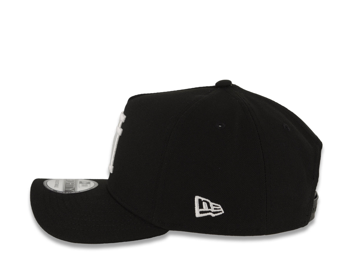 Los Angeles Dodgers New Era MLB 9FORTY 940 Adjustable A-Frame Cap Hat Black Crown/Visor White Upside Down Logo Gray UV