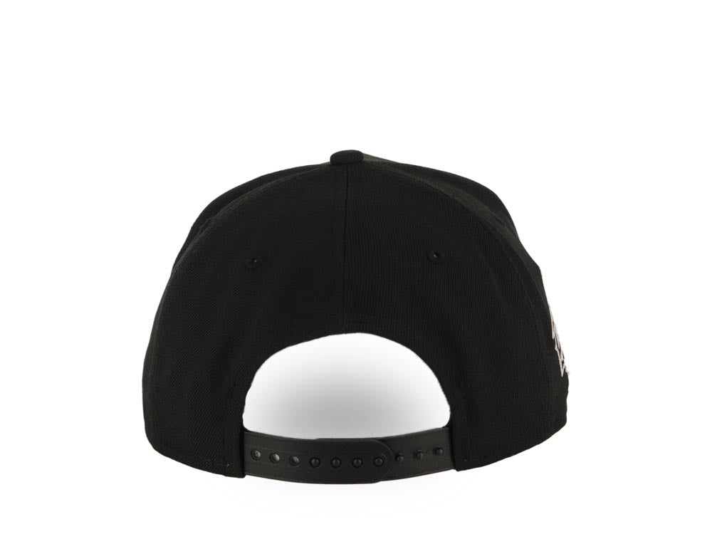 San Diego Padres New Era MLB 9FORTY 940 Adjustable A-Frame Cap Hat Black Crown/Visor White Logo With Rose 1998 World Series Side Patch Red UV