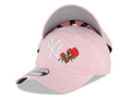 New York Yankees New Era MLB 9TWENTY 920 Adjustable Cap Hat Pink Crown/Visor White Logo Red Roses Gray UV