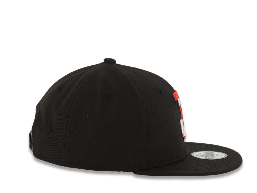 (Youth) Tijuana Toros New Era LMB 9FIFTY 950 Kid Snapback Cap Hat Black Crown/Visor White/Red Logo Gray UV