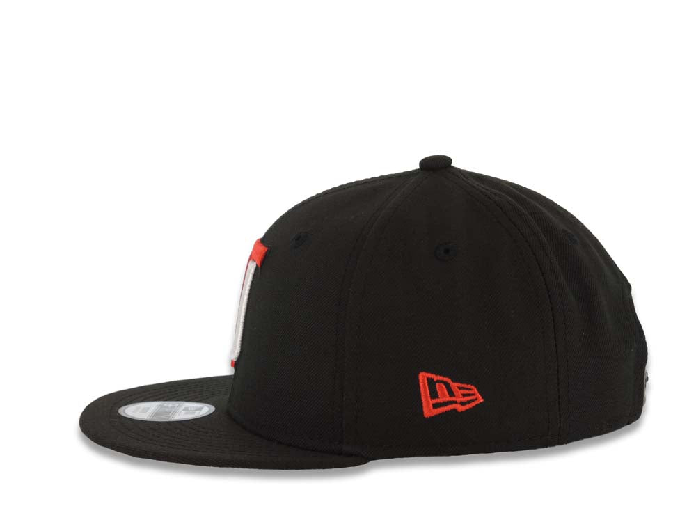 (Youth) Tijuana Toros New Era LMB 9FIFTY 950 Kid Snapback Cap Hat Black Crown/Visor White/Red Logo Gray UV