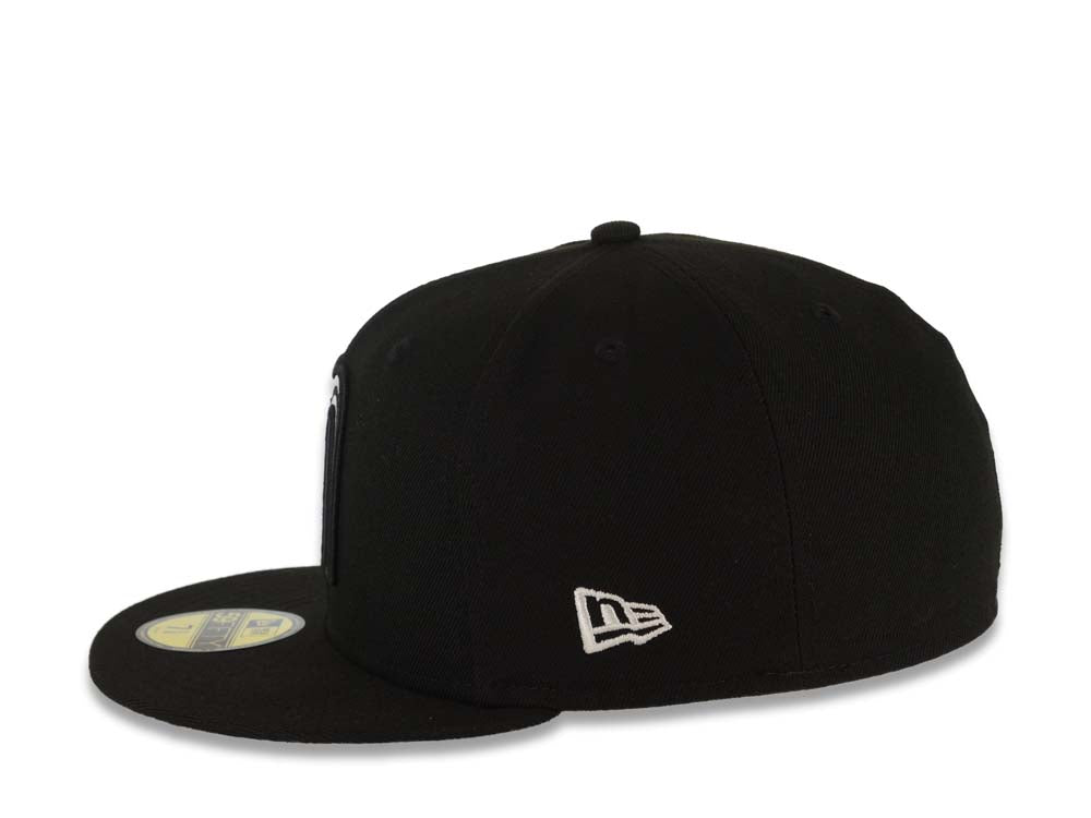 Mexico New Era WBC World Baseball Classic 59FIFTY 5950 Fitted Cap Hat Black Crown/Visor White/Black Logo Mexico Side Patch Gray UV