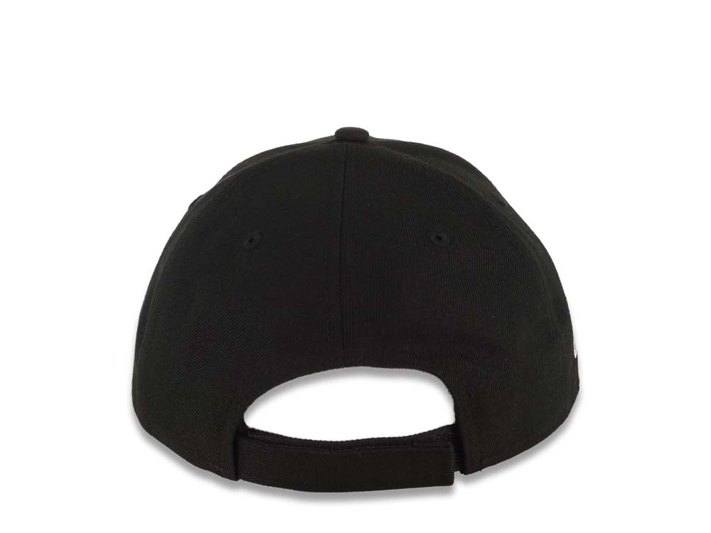 Mexico New Era WBC World Baseball Classic 9FORTY 940 Adjustable Cap Hat Black Crown/Visor Red/White/Green Logo Mexico Flag Side Patch Black UV