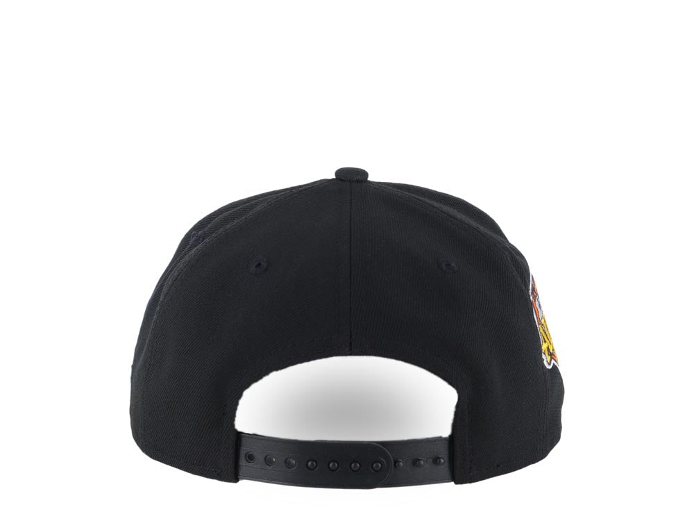 San Diego Padres New Era MLB 9FORTY 940 Adjustable A-Frame Snapback Cap Hat Black Crown/Visor Team Color Baseball Club Logo 1992 All-Star Game Patch