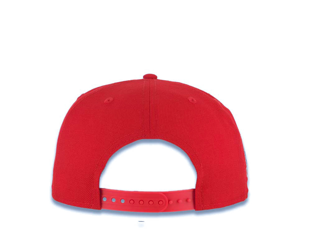 Los Angeles Dodgers New Era 9FIFTY 950 Snapback Cap Hat Red Crown/Visor White With Palm Trees Logo 60th Anniversary Side Patch Gray UV