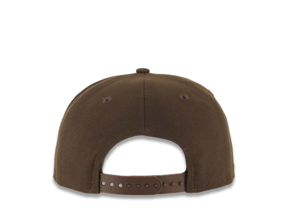 Mexico New Era 9FIFTY 950 Snapback Cap Hat Brown Crown/Visor Red/Green/White Logo Mexico Flag Side Patch Green UV