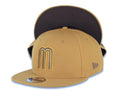 Mexico New Era 9FIFTY 950 Snapback Cap Hat Tan Crown/Visor Brown/Tan Logo Brown UV