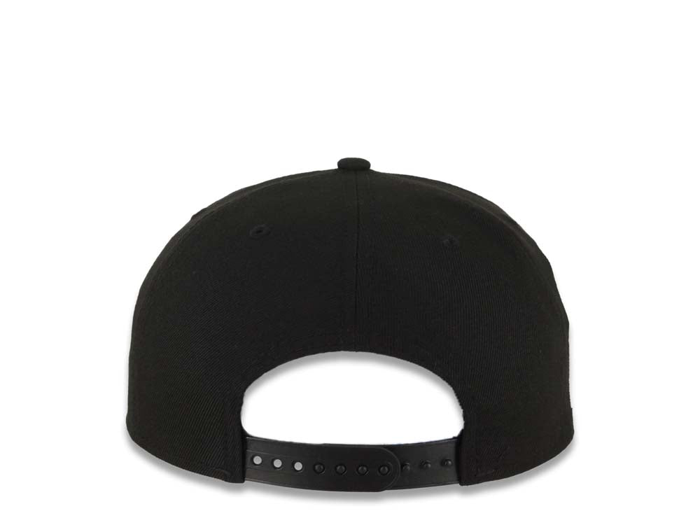 Mexico New Era WBC 9FIFTY 950 Snapback Cap Hat Black Crown/Visor Team Color Logo Mexico Flag Side Patch Gray UV