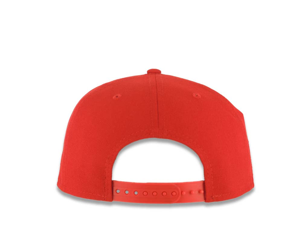 Mexico New Era WBC World Baseball Classic 9FIFTY 950 Snapback Cap Hat Red Crown/Visor Team Color Logo Mexico Flag Side Patch Gray UV