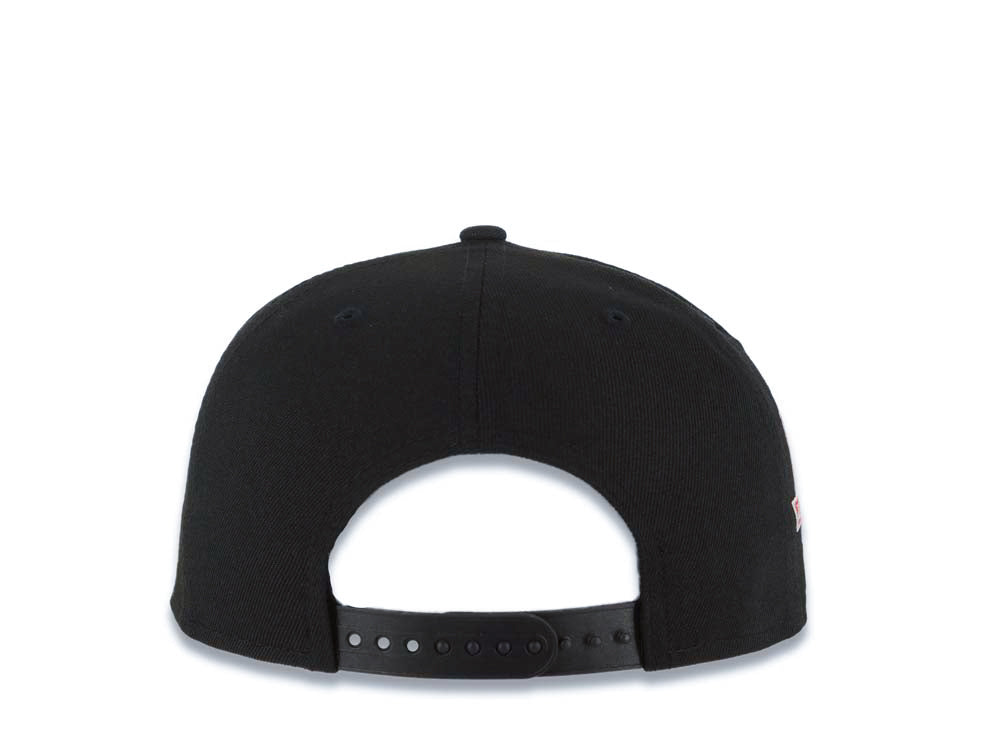 Los Angeles Dodgers New Era MLB 9FIFTY 950 Snapback Cap Hat Black Crown/Visor White Logo With Palm Tree 50th Anniversary Side Patch Red UV