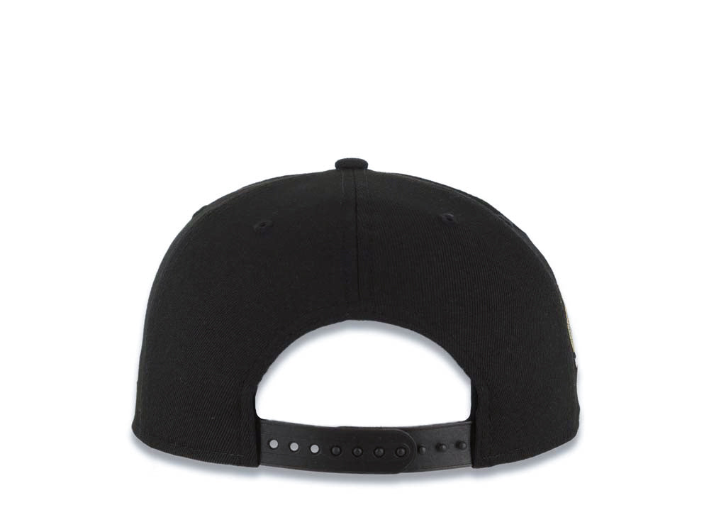 San Diego Padres New Era MLB 9FIFTY 950 Snapback Cap Hat Black Crown/Visor White Logo With Palm Tree 40th Anniversary Side Patch Pink UV